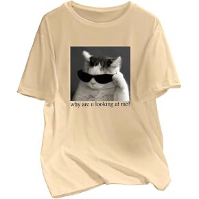SOLY HUX Boy's Graphic Tees Cute Cat Letter Print Short Sleeve T Shirt Crew Neck Casual Summer Tops