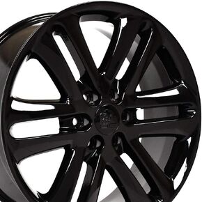 OE Wheels FR76 22 Inch Rim Fits F-150 Style 6x135 22x9 Gloss Black - Hollander 3918 (1)