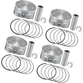 12578324 / Front/Engine Piston and Pin Assembly for Buick LaCrosse 2.4L 2010-16 for Chevy Captiva 12-15 / Piston Rings Kit/Metal / 1 Set/Titanium Tone Replacement Car Parts