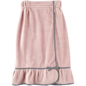 Ultra Soft Plush Luxury Spa Shower Bath Wrap with Adjustable Closure, One Size, Dusty Rose
