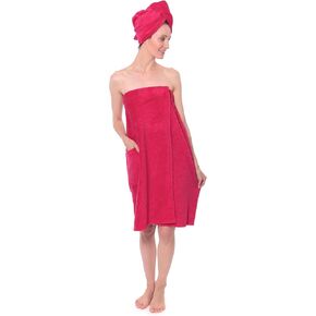 Women's Towel Wrap - Modal & Organic Cotton Blend (Lily Green, Small/Medium)