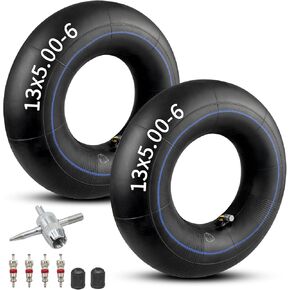 Heavy Duty 15x6.00-6" Inner Tube, Replacement 6.00/6.50-6 Lawn Mower Tire Tube with TR87 Bent Valve Stem for Snow Blower, Yard Tractors, Wheelbarrows, Go Kart, Golf Cart, ATV 2 Pack