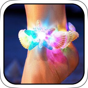 Boho Light Up Seashell Coled Bracelet LED LED ALDPAL TAMPLAIN SUMMER SUMPLE