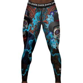 Raven Fightwear Men's El Catrin de Los Muertos spats placs BJJ MMA Black