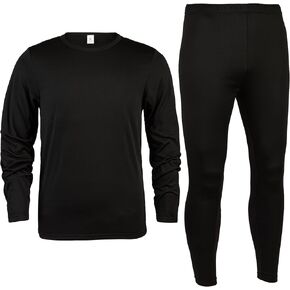 Men's Ultra-Soft Brushed Thermal Base Layer Set – 2-Piece Moisture-Wicking Warm Underwear for Cold Weather