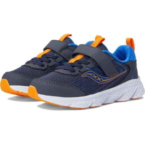 Saucony Wind 3.0 Alternative Closure (Little Big Kid) Sneaker, Navy/Peel, 5 Wide US Unisex