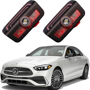Car LED Logo Projector Puddle Lights for 2022-2025 Mercedes-Benz GLC/C-Class/E-Class/S-Class, 2-Pack No Fade 4K-HD Auto Courtesy Welcome Door Lamp