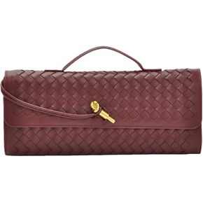 Handwoven shoulder accordion bags fashionable horizontal handbags versatile women's crossbody purses