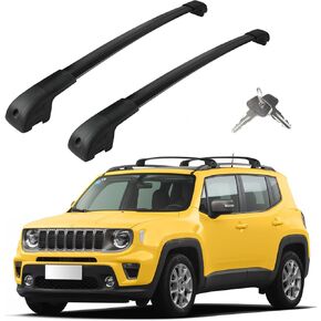 Roof Rack Cross Bars Compatible with Jeep Grand Cherokee Altitude & SRT & Trackhawk with Roof Black Moldings 2011-2022, Adjustable Aluminum 300 LBS Anti-Theft Lock Crossbar for Bike, Snowboard,Luggage