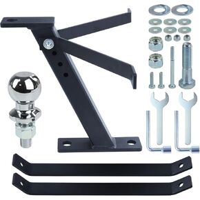 Lawn Mower Trailer Hitch Kit with Chrome Trailer Hitch Ball, 2x3/4 x2 Hitch Ball 3,500 lbs Garden Tractor Pro Hi Hitch for Cub Cadet Husqvarna Riding Mowers