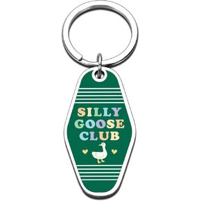 Lucullan Lepole Silly Goose Keychain للنساء - هدية لطيفة ومضحكة للمراهقين والرجال - هدية تخزين عيد الميلاد وهدية كاوكر
