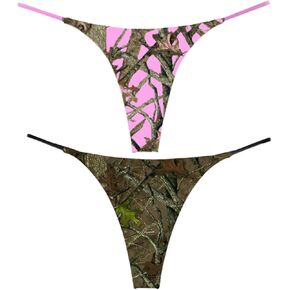 Southern Sisters Pink Camo and Traditional Hunting Thong Women's (Pack Of 2)