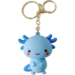 POYAMUSE Cute Axolotl Keychain - PVC Axolotl Keyring for Bags, Backpacks, Purse, and Car Keys