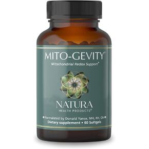 منتجات Natura Health Products Mito-Gevity (CV-RES-Q)-دعم الطاقة الميتوكوندريا وطول العمر*-يضم ريسفيراترول ، هوثورن ، سيليبيينول ، حمض R-Alpha Lipoic (R-ALA) (60 كبسولة)