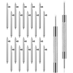 22mm Quick Release Spring Bars 20pcs Pins for 22mm Watch Band Pins Replacement Kit Stainless Steel Strap Link Pins with Smartwatch Band Replacement Pins Watch Repair Tool Kit