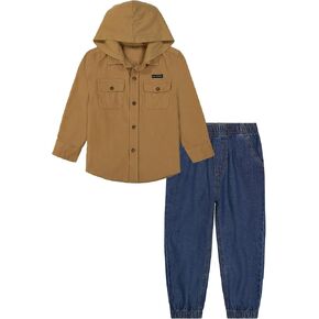 Lucky Brand boys 2pc Hooded Woven Pant Set