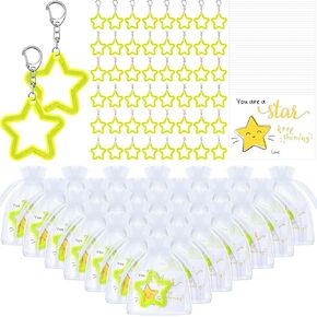 Tondiamo 50 Sets Hesplective Star Keychains هدية ملهمة للطلاب ، أنت بطاقات هدايا نجوم لجائزة الفصل الدراسي