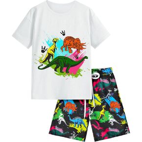 Boys T-Shirt and Shorts Outfit Set 2-Pieces Toddler Summer Short Sleeve Set