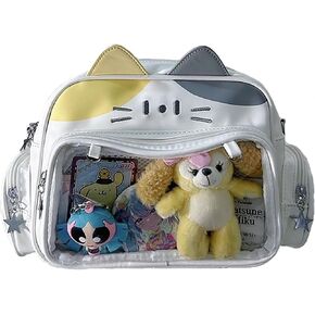 Cat Catpack Packpack Cat Ita Bag Pin Display Crossbody Bag Pu Pure Latear Backpack Barge Process Propack Y2K (A)