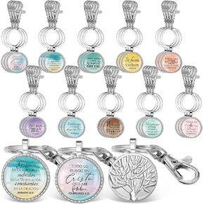 30 Pcs Father's Day Christian Gift Spanish Bible Verse Keychain Scripture Quote Inspirational Gifts for Man in Kuwait