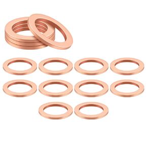 24 PCS Oil Drain Plug Gasket, 14mm Automotive Sealing Drain Plug Gasket Kit, Copper Crush Washer Oil Drain Plug, Replace OEM 007603-014106, Car Accessories for Oil Drain Plug Washer
