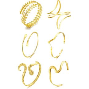 BROCC 6PCS سوار أسرّة أغطية ذراع أعلى للنساء للنساء الأسس