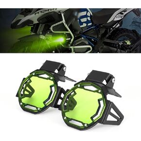 2 PCS دراجة نارية ضباب الخفيفة غلاف المصباح الحارس الحارس ل R1200GS F800GS R1250GS F850GS F750GS ADV (أصفر)