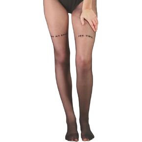 Bite Me Tights – Bold Fashion Printed Hosiery – Flirty Date Night & Clubbing Tights