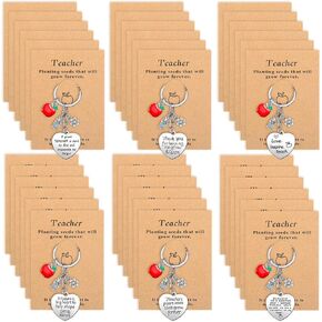 Henoyso 24 Pcs Teacher Gifts Teacher Keychain Thank You Gifts for Women Teacher Appreciation Gifts from Students Graduation