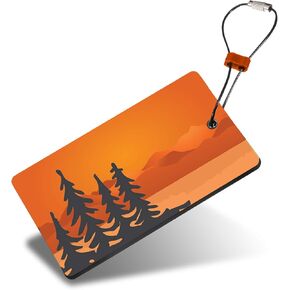 Lewis N. Clark Travel Green Luggage Tag and Suitcase Identifiers for Women and Men, Carry on, Backpack and More, Orange Trees, 1-Pack