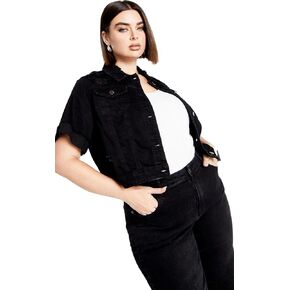 City Chic Plus Size Jacket, Ariadne Denim Jacket