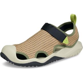 Crocs Men's Swiftwater Mesh Deck Sandals, Sepia, 8