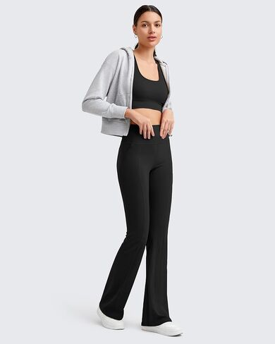 G4Free BareFeel Flare Yoga Pants Women High Waisted Flared Leggings with Pockets Casual Bootcut Pants Petite/Regular/Tall in Kuwait