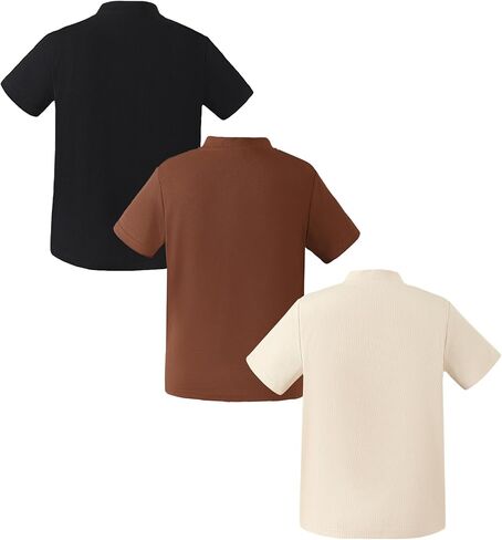 Boys T-Shirt Summer Clothes Youth Teen Kids Short Sleeve Tees Shirt Casual Athletic Tops 3 Pack Outfits 9-15 Years in Kuwait