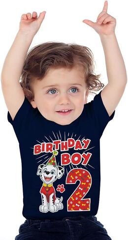 Tstars Paw Patrol Construction Digging Being 2 Gifts for Two Years Old Boy Rubble 2nd Birthday Toddler Kids T-Shirt in Saudi Arabia
