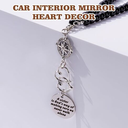 Angel Wings Hanging Ornaments for Car Rear View Mirror, Metal Guardian Angel Wings Car Charm Pendant Rear View Mirror Hanger Decor for Lover Family Christian Gifts in Kuwait