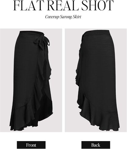 Cupshe Women's Sarong Cover Up Chiffon Swimwear Wrap Skirt Self Tie Tie Coffle Beach Ups in Kuwait