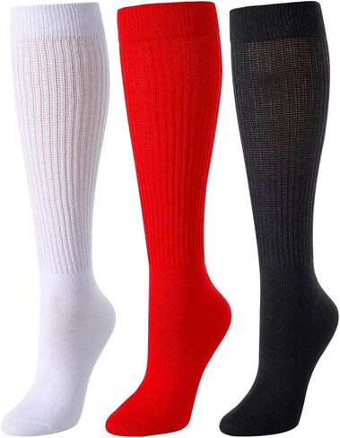 Zmart Slouch Scrunch Socks for Women - Knee Tube Socks for 80S, 90S, 3-4 Pairs, in Saudi Arabia