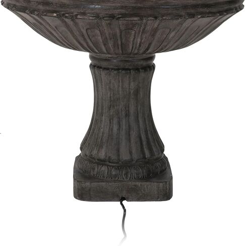 Sunnydaze Classic Designer 55-Inch 3-Tier Polystone Outdoor Water Fountain - Electric Submersible Pump - Light Brown in Saudi Arabia