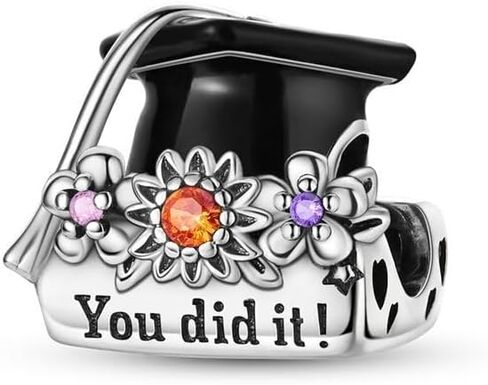 925 Sterling Silver Charms for Bracelets and Necklace Mom Hot Air Balloon Cross Graduation Cap Charms Pendant Bead for Women in Kuwait