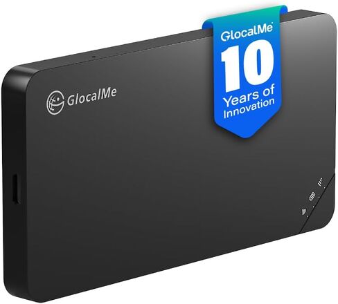 GlocalMe U3 Mobile Hotspot Device with US 10GB Data 30 Days, Wireless Portable WiFi for Local Global Travel in 200+ Countries, No SIM Card Needed, Smart Local Network Auto-Selection, Pocket WiFi in Kuwait