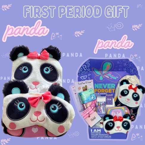 First Period Kit Gift for Girls 9-12 - Period Starter Kit for Tweens 10-12 - Essentials for Teens & Preteens - Period Packs for Young Girls First time (Panda) in Saudi Arabia