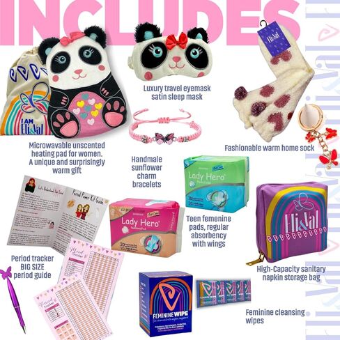 First Period Kit Gift for Girls 9-12 - Period Starter Kit for Tweens 10-12 - Essentials for Teens & Preteens - Period Packs for Young Girls First time (Panda) in Saudi Arabia