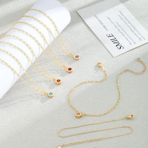 Diamond Anklets Bracelets for Women 14K Gold Plated Emerald Birthstone anklets for Women Mothers Dainty Gold anklets Blue Green Cubic Zirconia anklets Birthday Beath Gifts for Women Jewelry in Kuwait