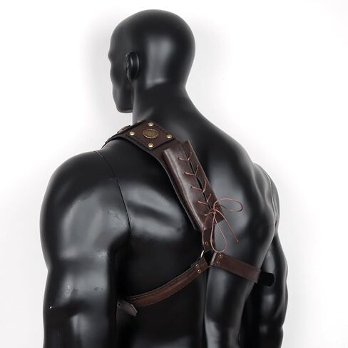 L'VOW Medieval Leather Sword Holster Belt Renaissance Sword Frog Shoulder Belt Knight Cosplay Accessory in Kuwait