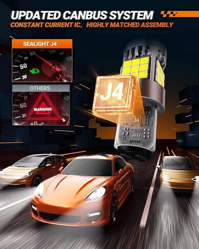 SEALIGHT 1157 LED Bulb White, Anti Hyper Flashing 7528 BAY15D LED Bulbs for Reverse Light, Turn Signal Light, Parking DRL Tail Brake Lights, 6000K White, 2 Pack in Saudi Arabia