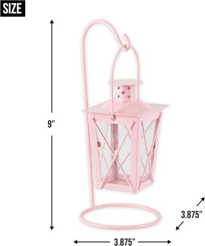 Gifts & Decor Candle Lanterns, 3 7/8 x 3 7/8 x 9, White in Saudi Arabia