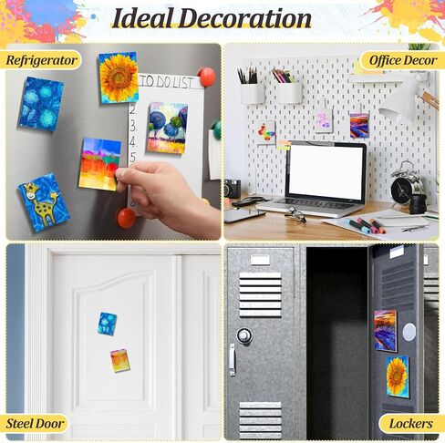 75 Pieces Magnetic Painting Canvas Panel 2.5 Inches Mini Canvas Boards Round Mini Canvases Mini Tile Art for Painting Magnetic Fridge Locker Art Paints Crafts DIY Kit in Saudi Arabia