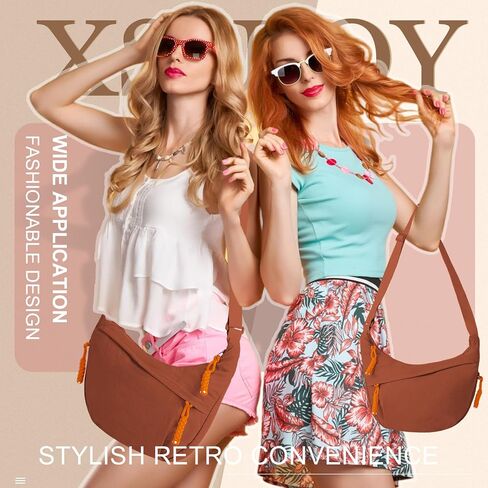 Hobo Bag for Women Men Crescent Crossbody Bag Small Shoulder Nylon Dumpling Bag with Adjustable Strap in Kuwait