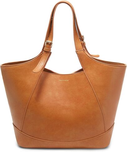 Missnine Barge Tote Bag for Women ، المحافظ الجلدية النباتية للنساء ، وسائل السيدات على Hobo Handbag مع مقبض أعلى قابل للتعديل in Kuwait